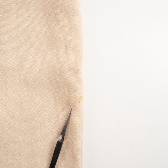 NEW DANA BUCHMAN tan cream flax linen blend pants size 16 - Picture 9 of 10